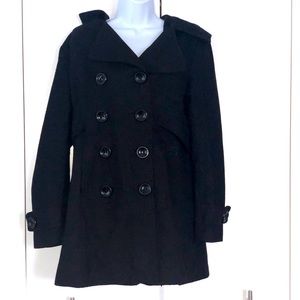 Black Hooded Coat